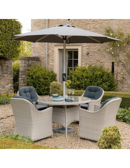 Bramblecrest Monterey Dove Grey 4 Seater Dining Set