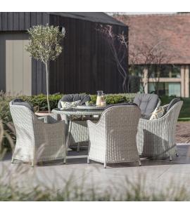 Bramblecrest Monterey Dove Grey 6 Seater Dining Set