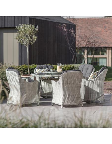 Bramblecrest Monterey Dove Grey 6 Seater Dining Set