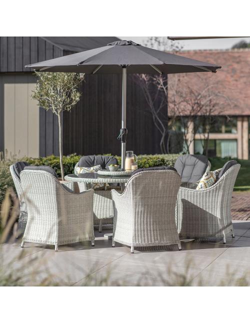 Bramblecrest Monterey Dove Grey 6 Seater Dining...