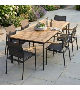Barlow Tyrie Around 6 Seater Dining Set - Forge Grey