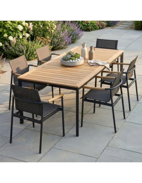 Barlow Tyrie Around 6 Seater Dining Set - Forge Grey