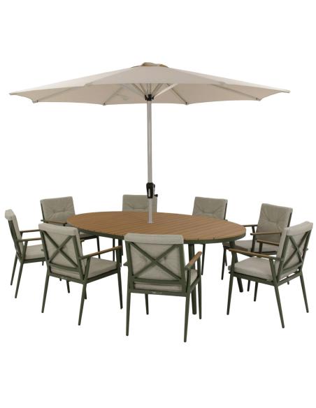 Bramblecrest RHS Wisley 8 Seater Elliptical Dining Set