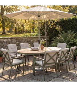Bramblecrest RHS Wisley 8 Seater Elliptical Dining Set
