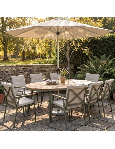 Bramblecrest RHS Wisley 8 Seater Elliptical Dining Set