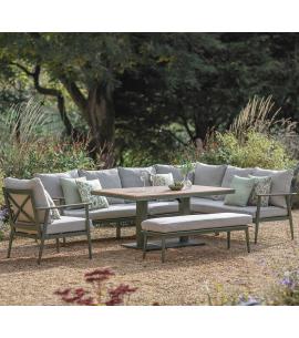 Bramblecrest RHS Wisley Sage L-Shape Sofa with Rectangle...