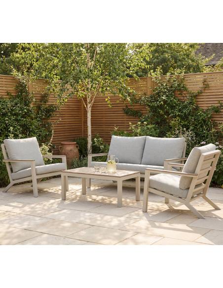 Bramblecrest Zurich Mocha 2 Seater Sofa with Coffee Table & 2 Armchairs