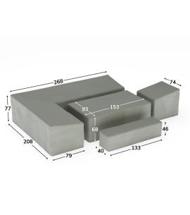Bramblecrest Wisley L Shape Sofa Set Covers - Long Right...