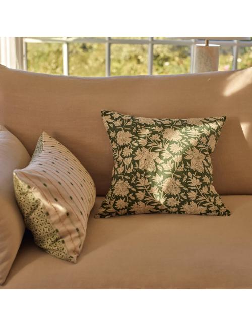 Neptune Dora Square Printed Scatter Cushion, Green