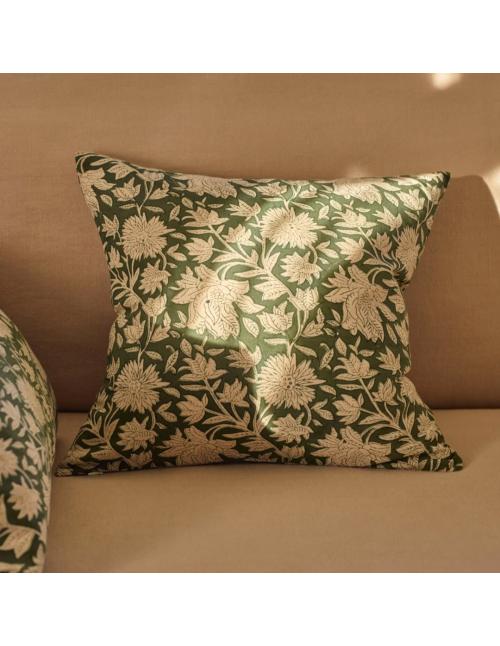 Neptune Dora Square Printed Scatter Cushion, Green