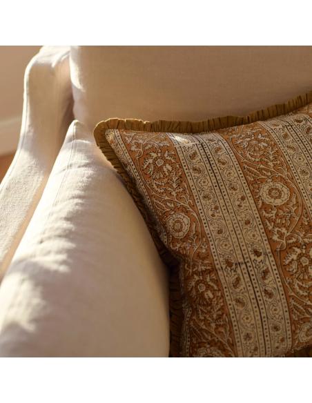 Neptune Mae Printed Scatter Cushion, Mustard