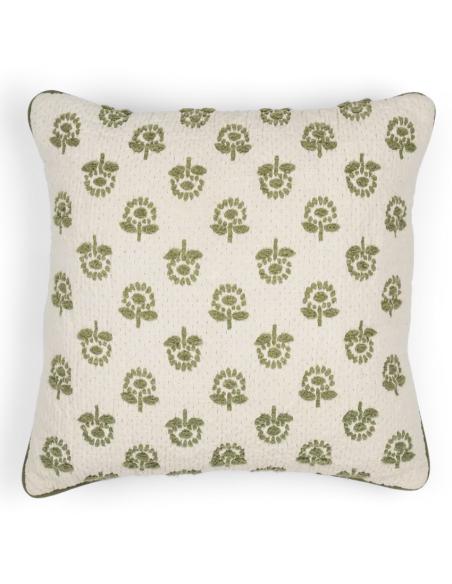 Neptune Margot Embroidered Scatter Cushion, Olive