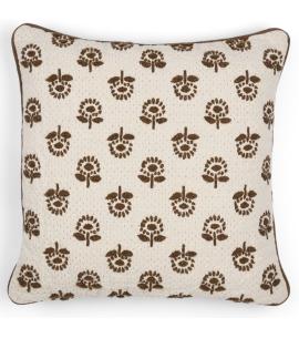Neptune Margot Embroidered Scatter Cushion, Saddle