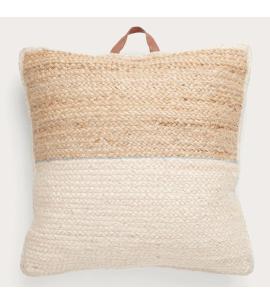 Neptune Orissa Woven Jute Floor Cushion, Natural