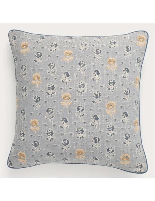 Neptune Clover Embroidered Scatter Cushion, Navy