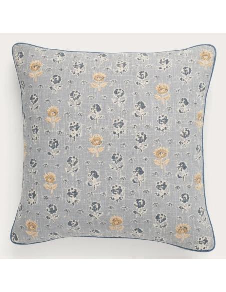 Neptune Clover Embroidered Scatter Cushion, Navy