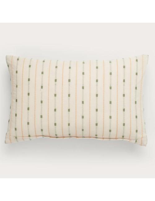 Neptune Frida Embroidered Bolster Cushion, Green