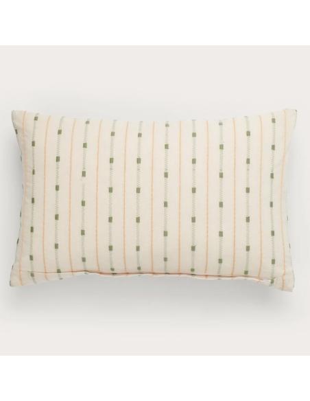 Neptune Frida Embroidered Bolster Cushion, Green