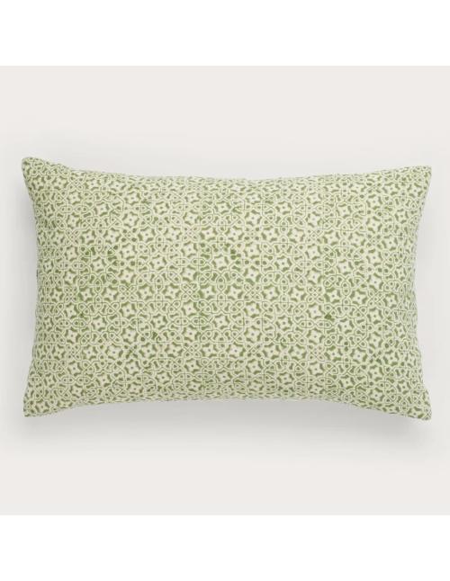 Neptune Frida Embroidered Bolster Cushion, Green