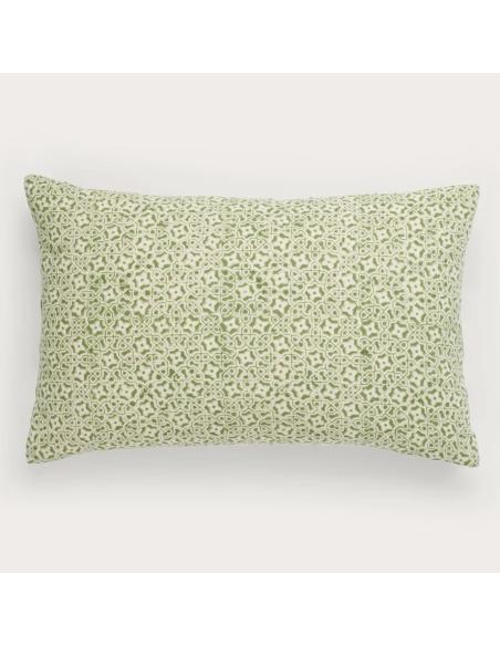 Neptune Frida Embroidered Bolster Cushion, Green