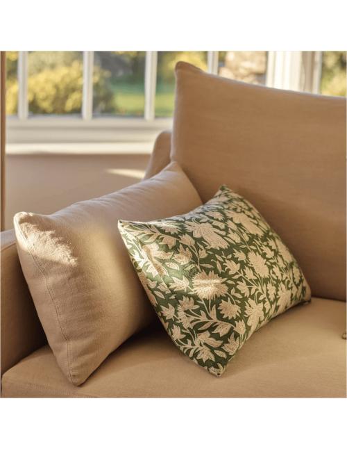 Neptune Dora Printed Bolster Cushion, Green