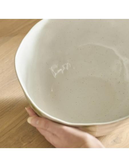Neptune Hollywell Serving Bowl, Green Stripe