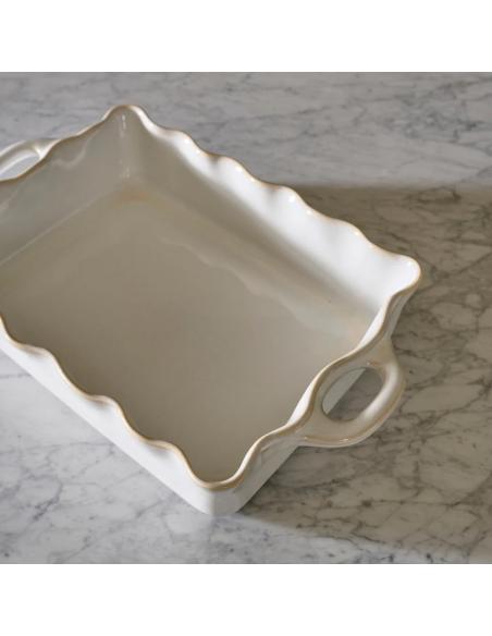 Neptune Bramley Stoneware Baking Dish, White - Medium