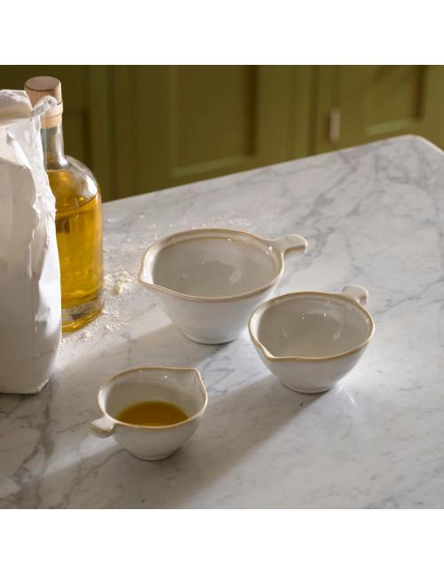 Neptune Bramley Stoneware Pouring Cups, White...
