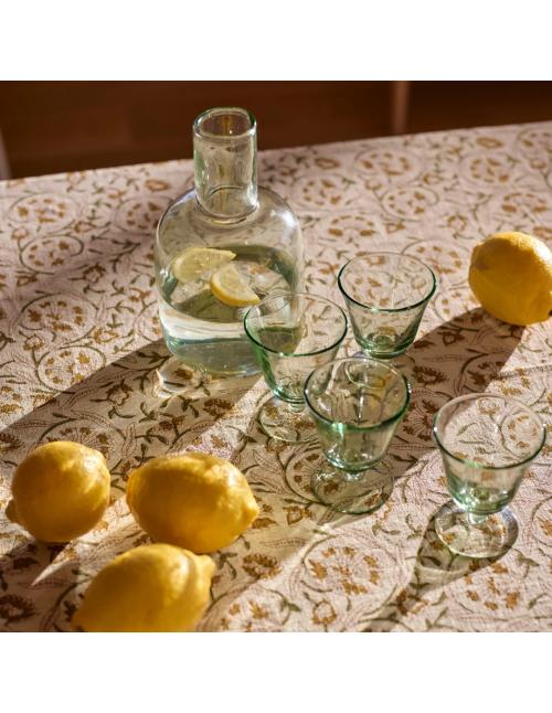 Neptune Primrose Green Glass Carafe