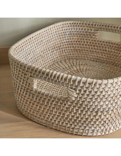 Neptune Tiverton Rectangular Rattan Basket, Large