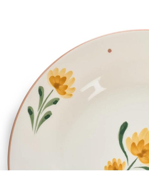 Neptune Callington Yellow Flower Dessert Plate