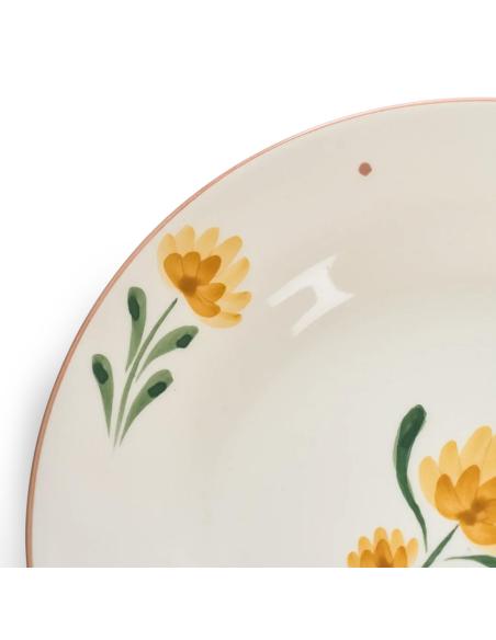 Neptune Callington Yellow Flower Dessert Plate