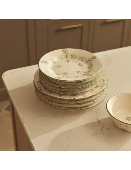 Neptune Lamorna Green Side Plate, Set of 6