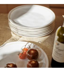 Neptune Clovelly Dinner Plate, Reactive White - Set of 6