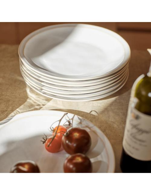 Neptune Clovelly Dinner Plate, Reactive White -...