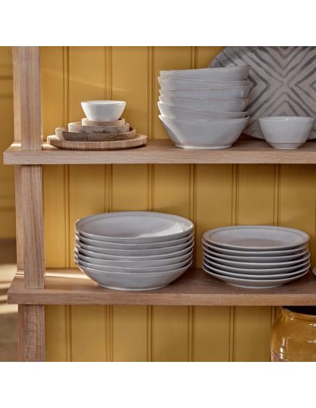 Neptune Clovelly Dinner Plate, Reactive White - Set of 6