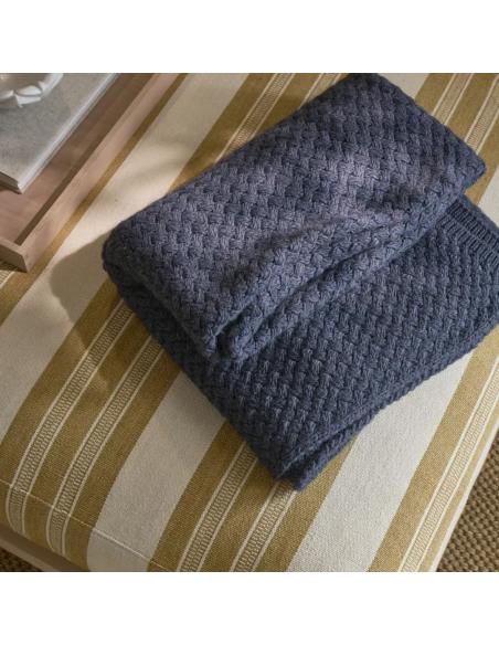 Neptune Hetton Throw, Navy