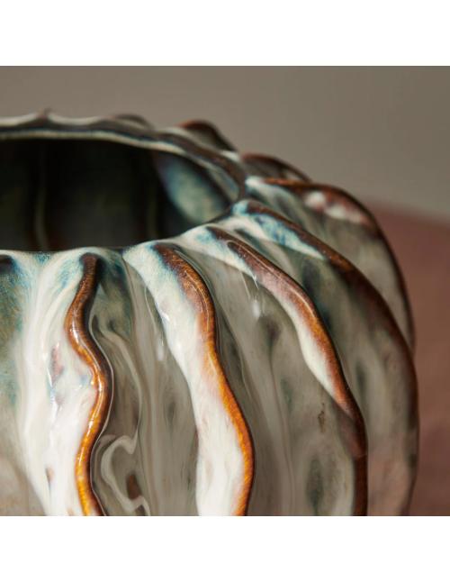 Neptune Lavington Vase, Round - Blue