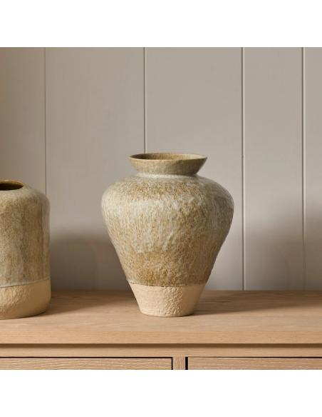 Neptune Verwood Ceramic Urn Vase, Beige