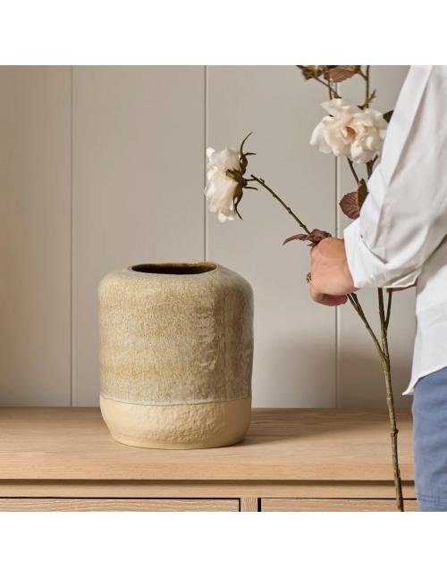 Neptune Verwood Ceramic Vase, Beige