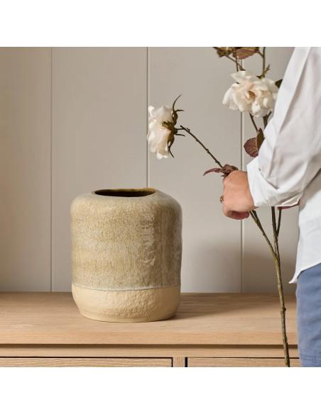 Neptune Verwood Ceramic Vase, Beige