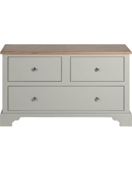 Neptune Chichester 4ft Low Storage/TV Chest - Shingle