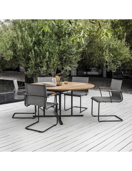 Gloster Sway Stacking Armchair – Meteor/Granite