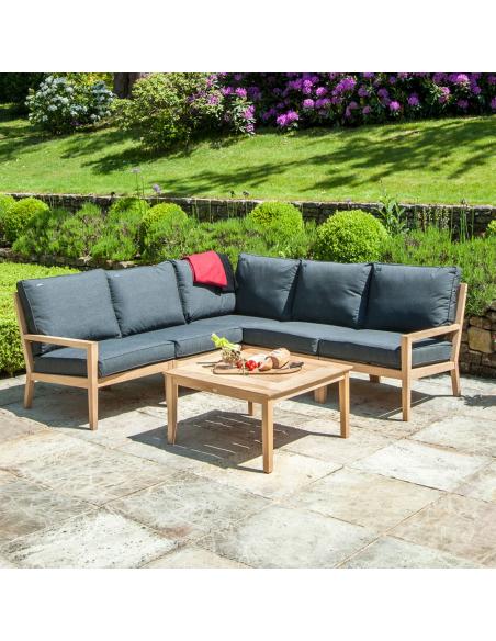 Alexander Rose Tivoli Roble Left End Seat with Cushions