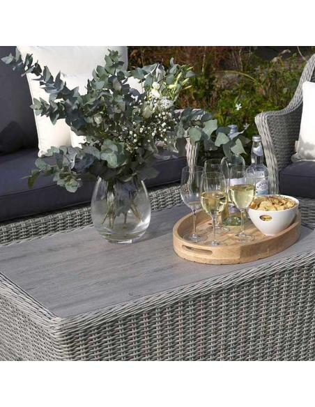 Bramblecrest Monterey Dove Grey Rectangular Coffee Table with Ceramic Top