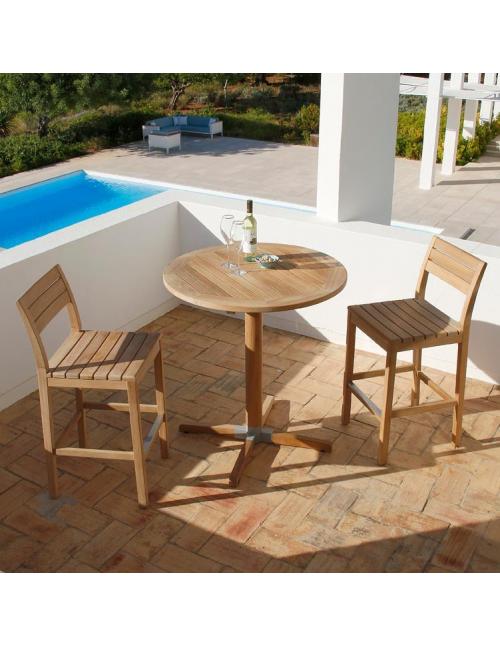 Barlow Tyrie Bermuda Teak High Dining Side Chair