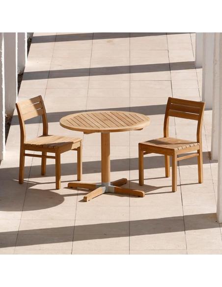Barlow Tyrie Bermuda 90cm Round Teak Dining Table