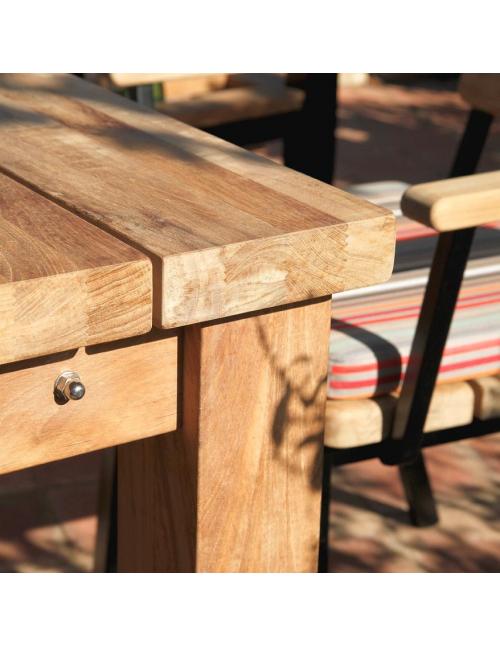 Barlow Tyrie Titan 100cm Square Rustic Teak...