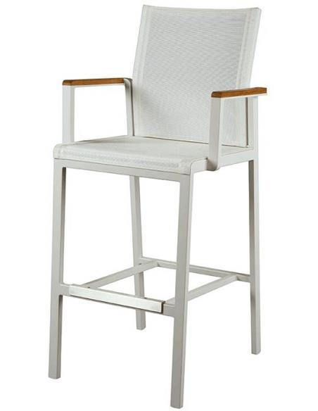 Barlow Tyrie Aura 4 Seater High Dining Set - Arctic White