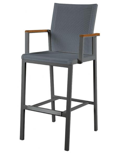 Barlow Tyrie Aura 6 Seater High Dining Set - Graphite